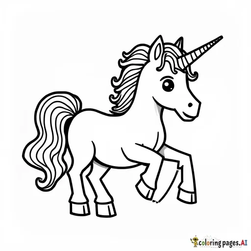 Unicorn coloring page