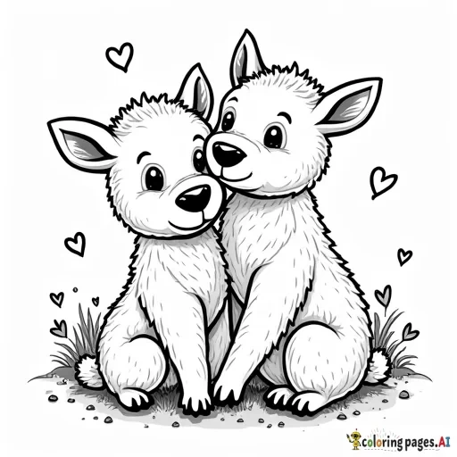 valentine coloring page saying "cozy up at frecon farms"