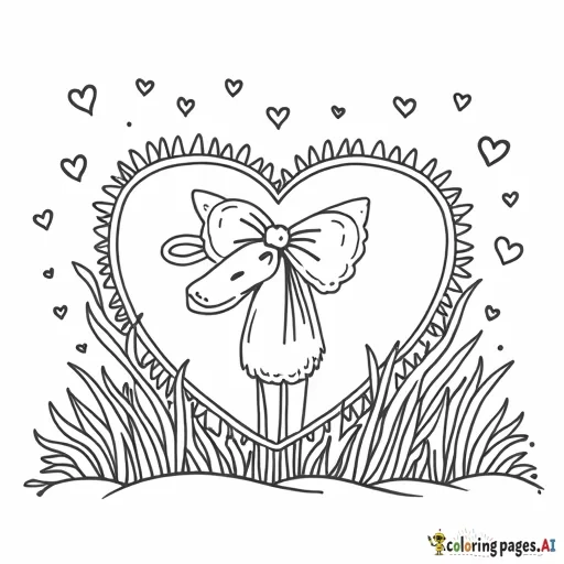 valentine coloring page saying "cozy up at frecon farms"