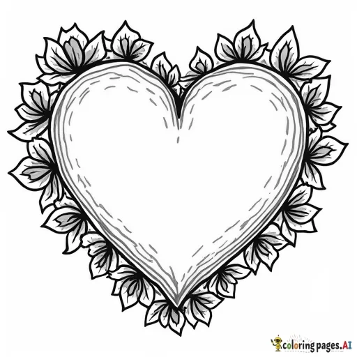 Valentines heart with roses around it