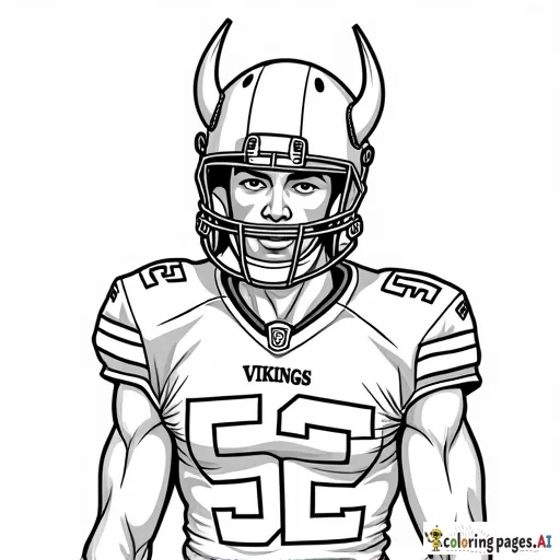vikings football player with helmet