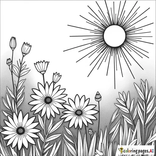 Vinyl Record with flowers and sunshine