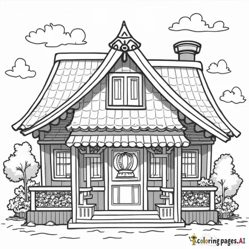 Whole Store Outside Cozy Dreamy Japanese Store Style: Ghibli Style No Color, No Shading