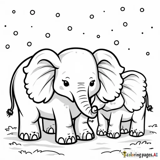 Winter theme, Sophia, elephants