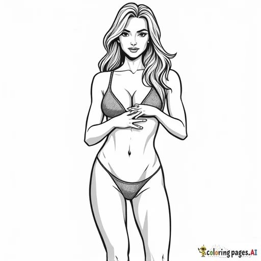 woman holding her breasts