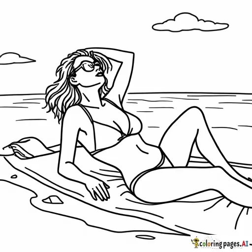 Woman sunbathing