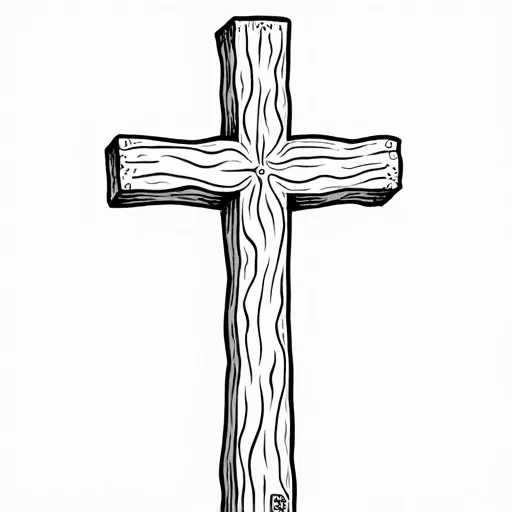 Wooden cross (Copy) - Free Printable Coloring Page